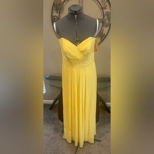 Elegant Yellow Strapless‎ Dress by After Six Size 10 Sample NWT